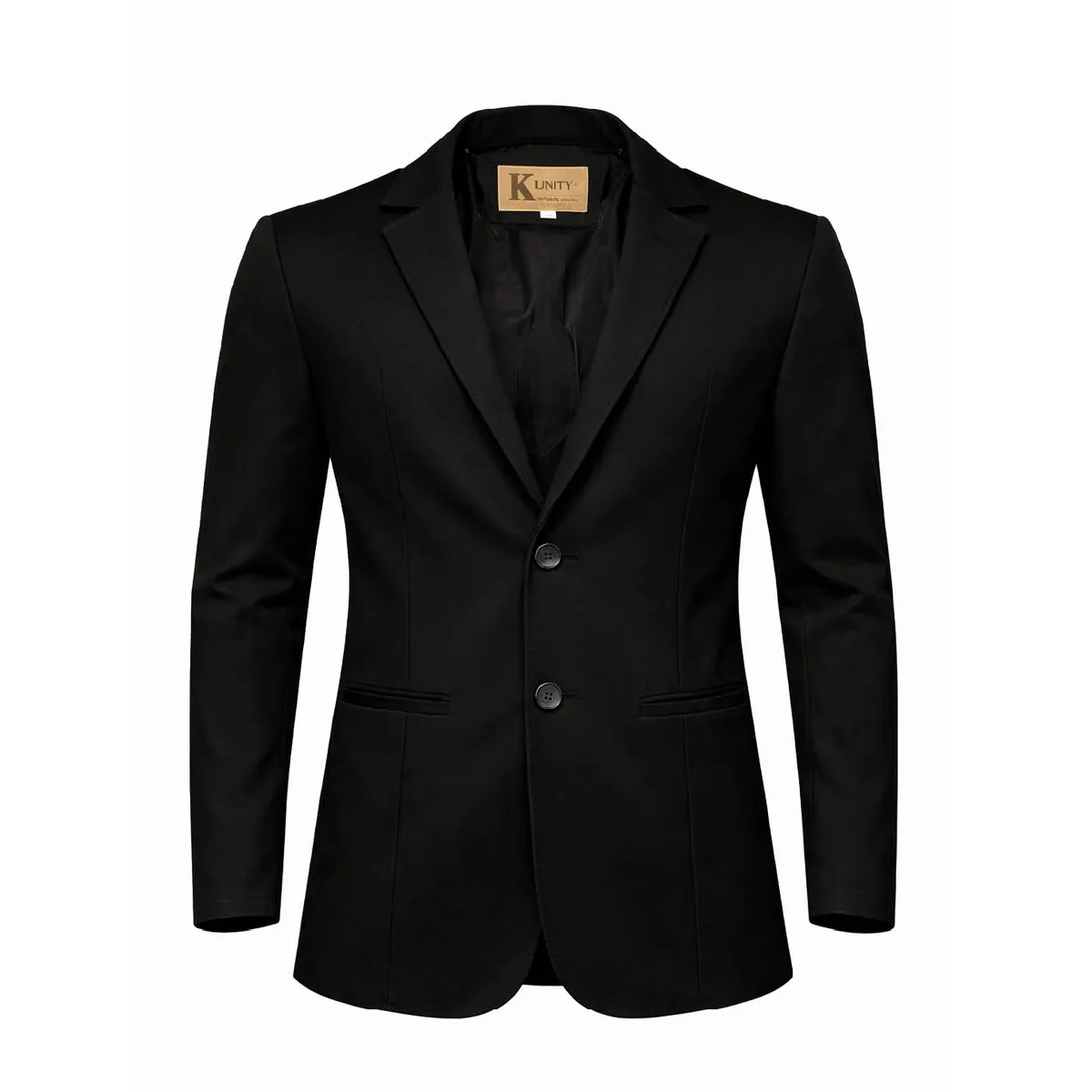 MODA EN CIRCUITO - Chaqueta, Bleiser en Dril Para Hombre  SIN CODERAS, TOTALMENTE  NEGRO.