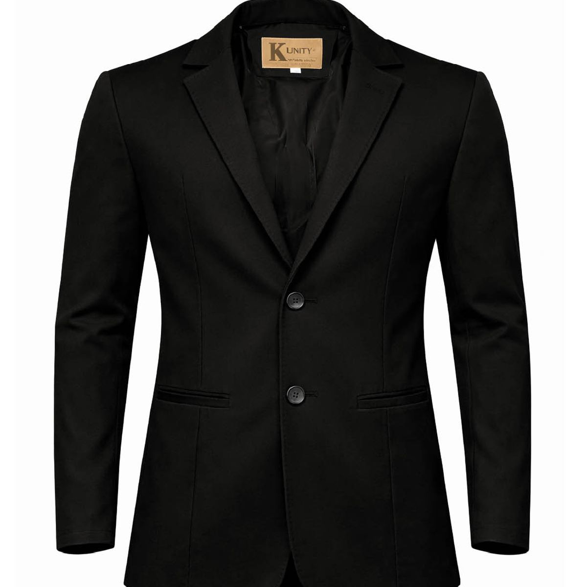 MODA EN CIRCUITO - Chaqueta, Bleiser en Dril Para Hombre  SIN CODERAS, TOTALMENTE  NEGRO.