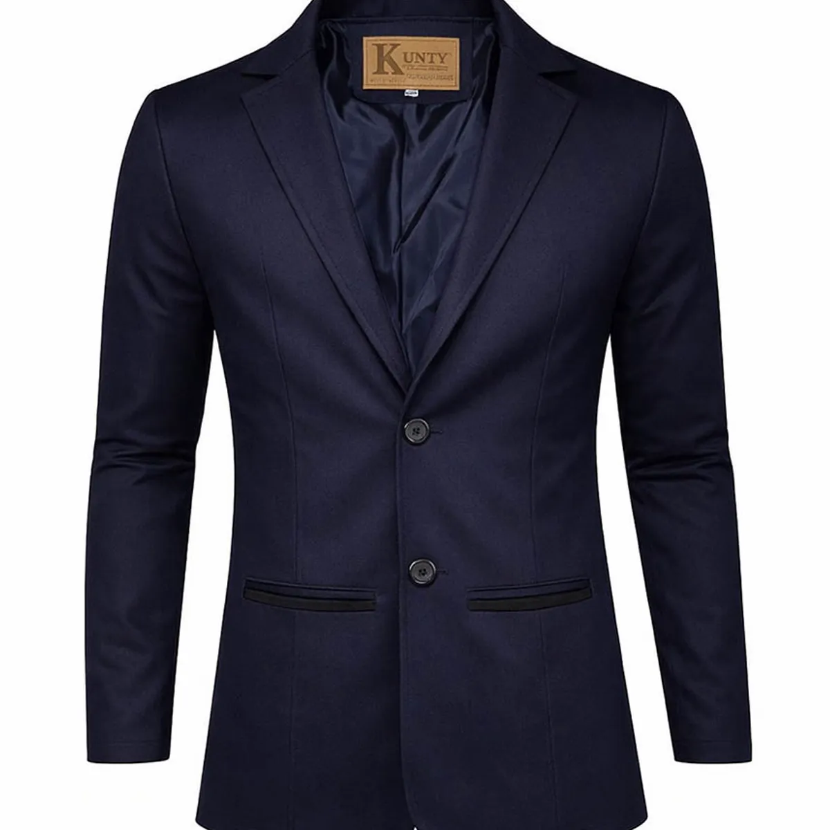 MODA EN CIRCUITO - Chaqueta Tipo Bleiser en Dril Para Hombre SIN CODERAS AZUL OSCURO