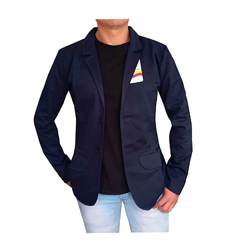 MODA EN CIRCUITO - Chaqueta Tipo Bleiser en Dril Para Hombre SIN CODERAS AZUL OSCURO