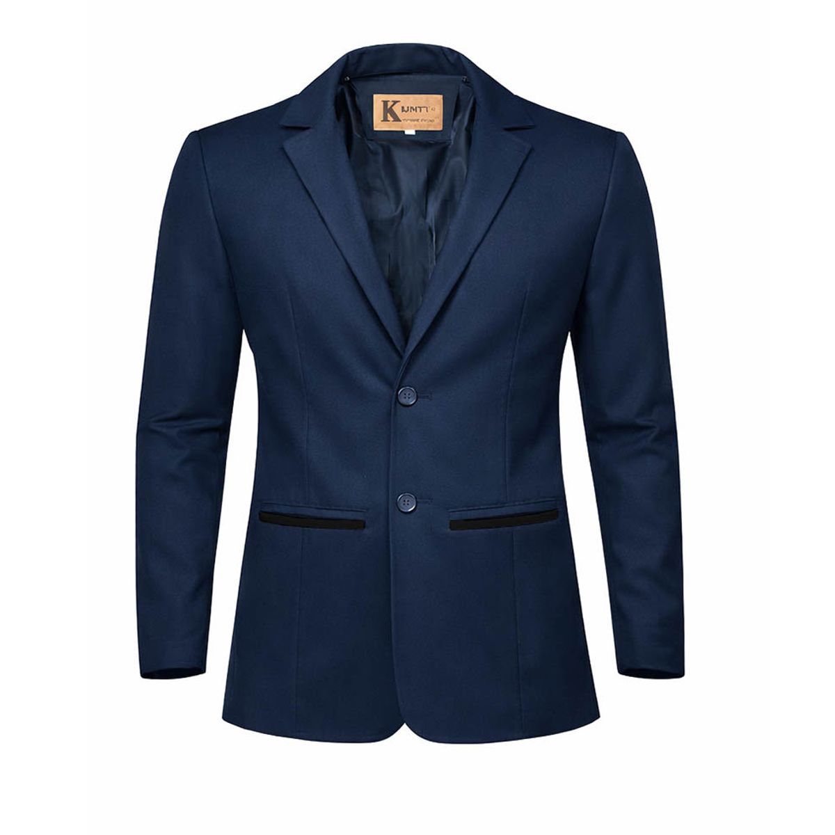 MODA EN CIRCUITO - Chaqueta Tipo Bleiser en Dril Para Hombre SIN CODERAS AZUL PETROLEO