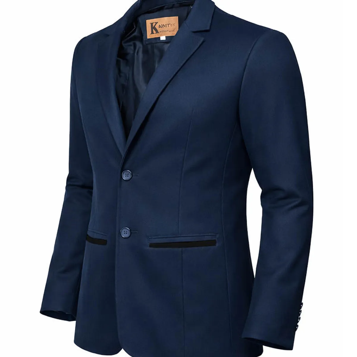 MODA EN CIRCUITO - Chaqueta Tipo Bleiser en Dril Para Hombre SIN CODERAS AZUL PETROLEO