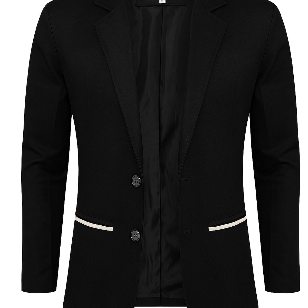 MODA EN CIRCUITO - Chaqueta Tipo Bleiser en Dril Para Hombre SIN CODERAS NEGRO