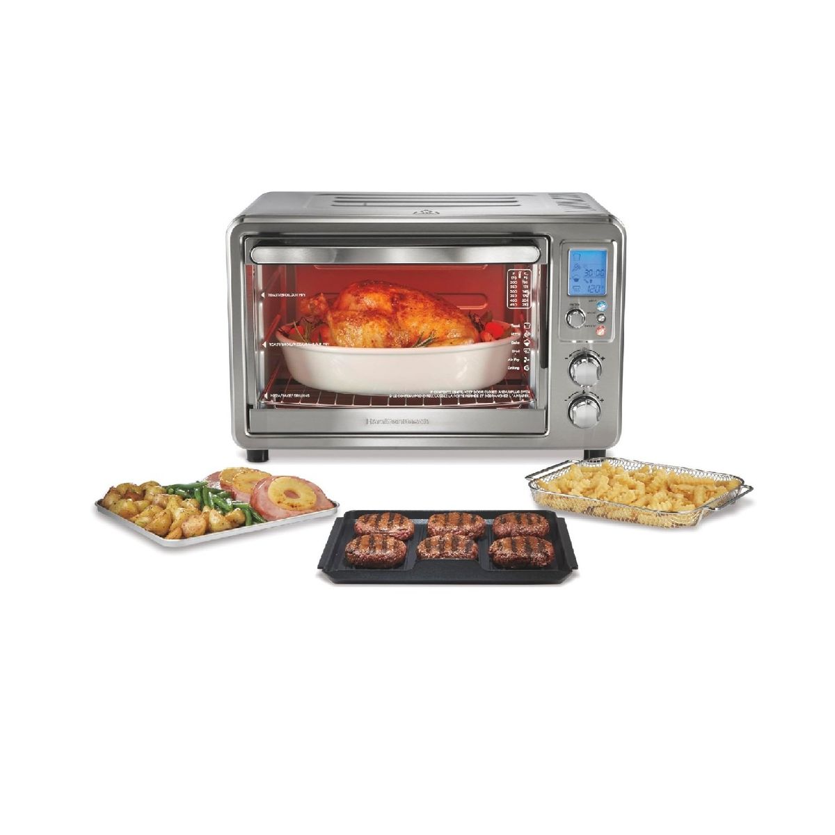 HAMILTON BEACH - Horno Tostador y Freidora de Aire 6 en 1 Hamilton Beach 28 L