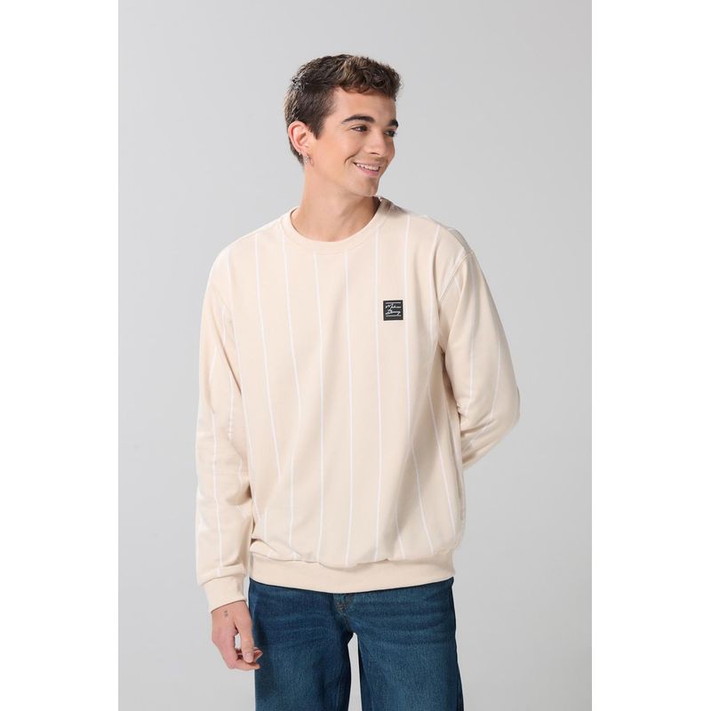 KOAJ - KOAJ Buzo cuello redondo unicolor con estampado continuo y loc HOMBRE