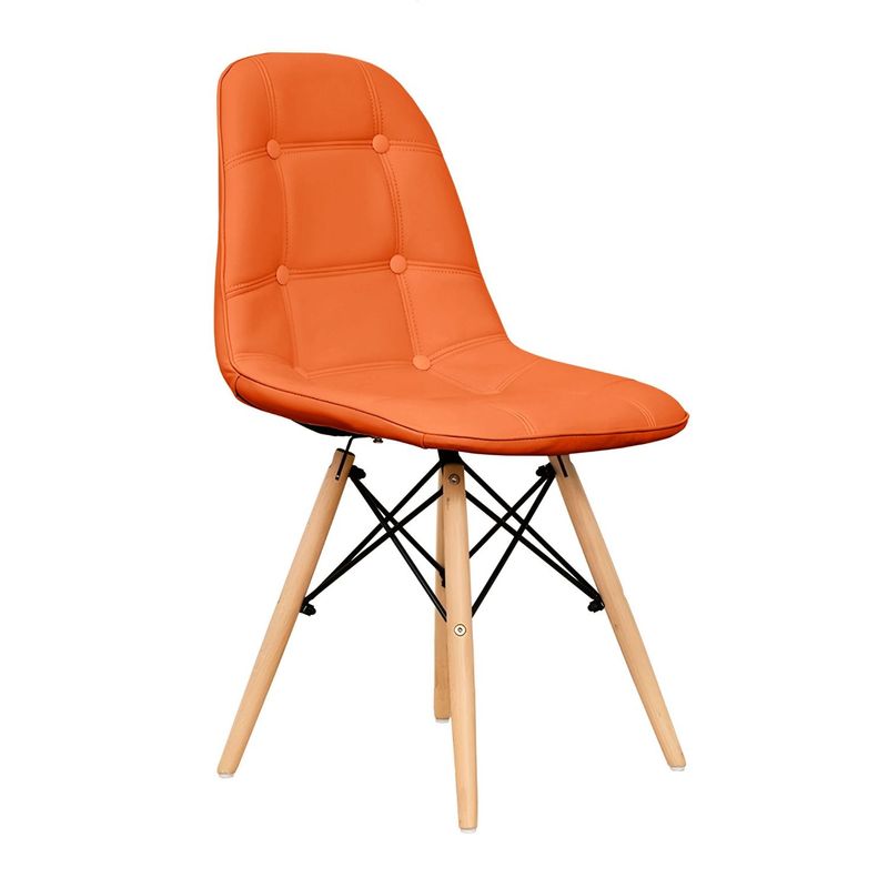 GENERICO - Silla Decorativa Mueble Sala Comedor Dormitorio Refcarmen Naranja