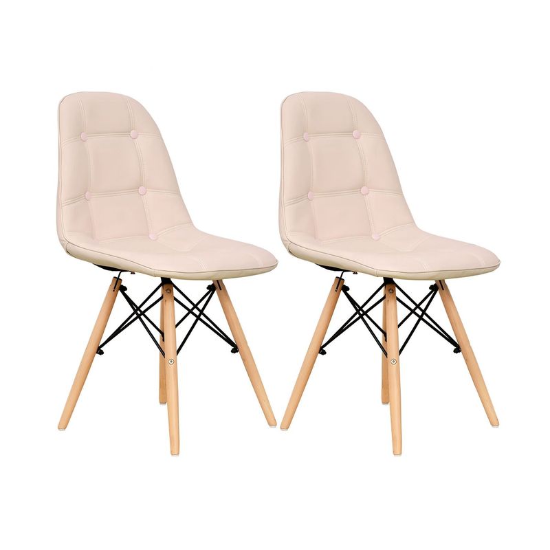DIMATEX LEON - Set x2 Silla Decor Mueble Sala Comedor Dormitorio Refcarmen Rosa