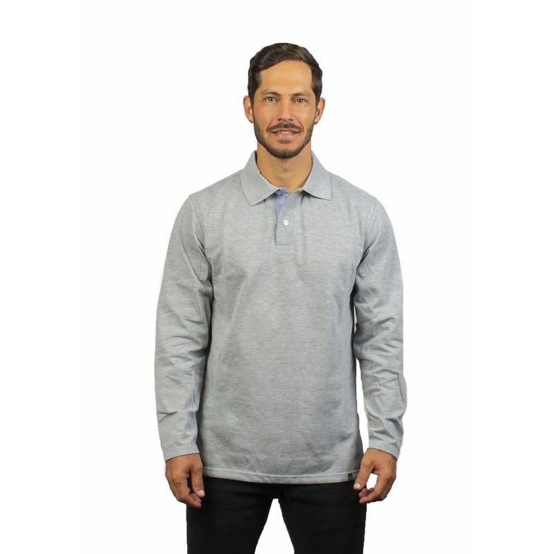 HAMER - Camibuso Tipo Polo Para Hombre Gris