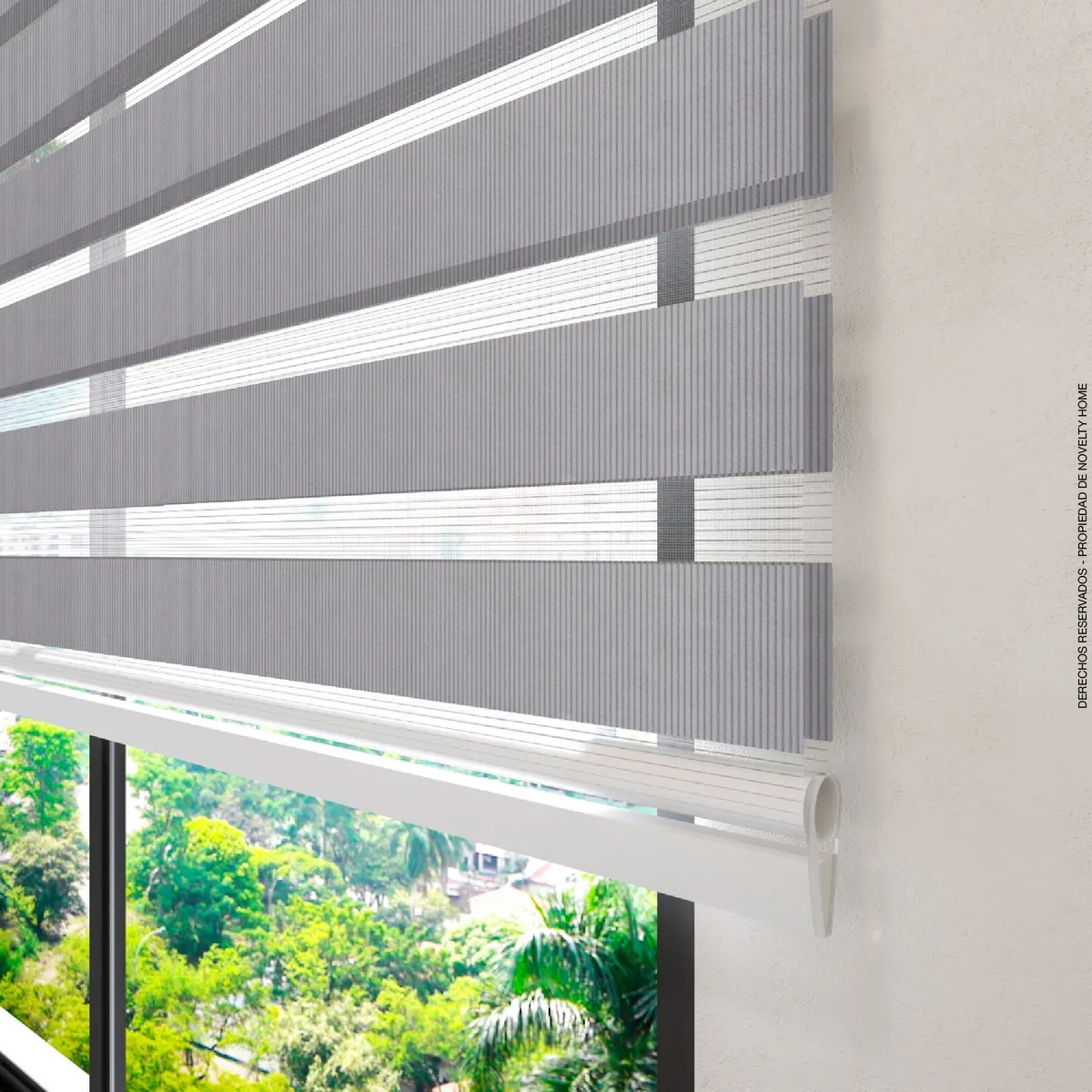 NOVELTY HOME - Cortina Elegance Coin Gris Grafito 150x180 cm Novelty Home