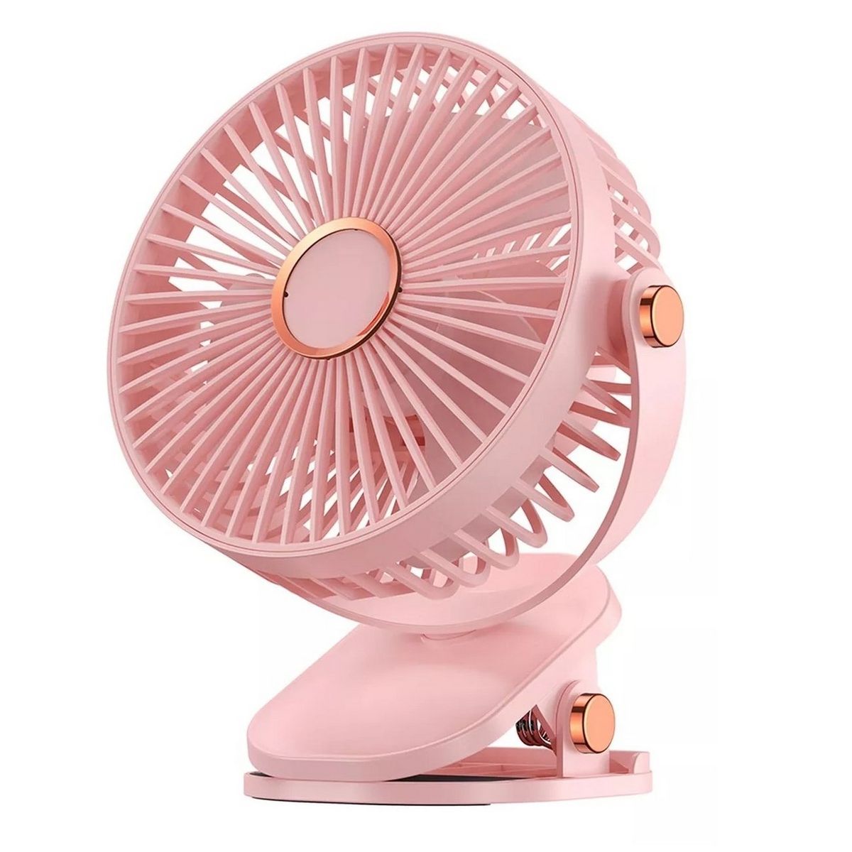 GENERICO - Ventilador Giro 360 Grados Portatil Recargable Con Base Clip