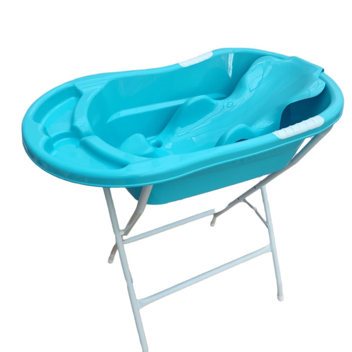 PRODEHOGAR - Bañera o Tina Para Bebe Con Soporte Plastico y Base Metalica