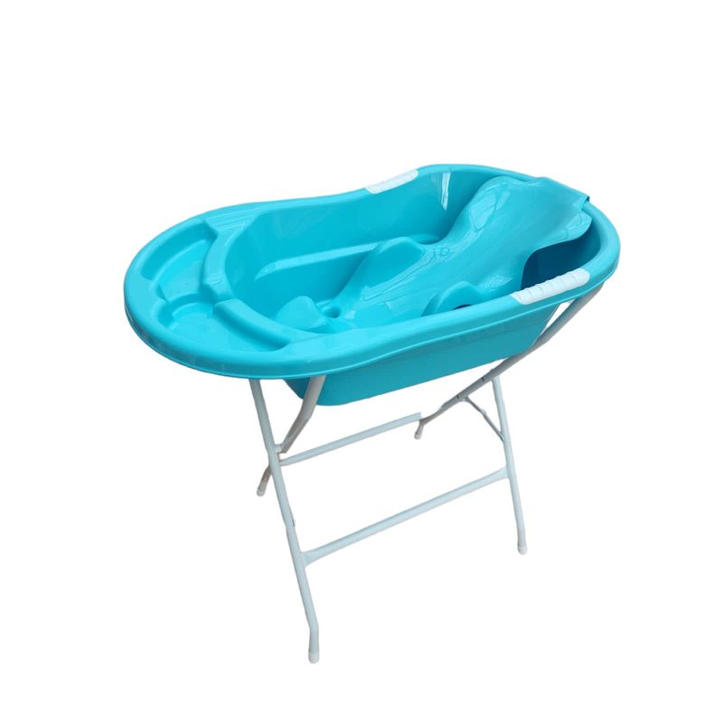 PRODEHOGAR - Bañera o Tina Para Bebe Con Soporte Plastico y Base Metalica