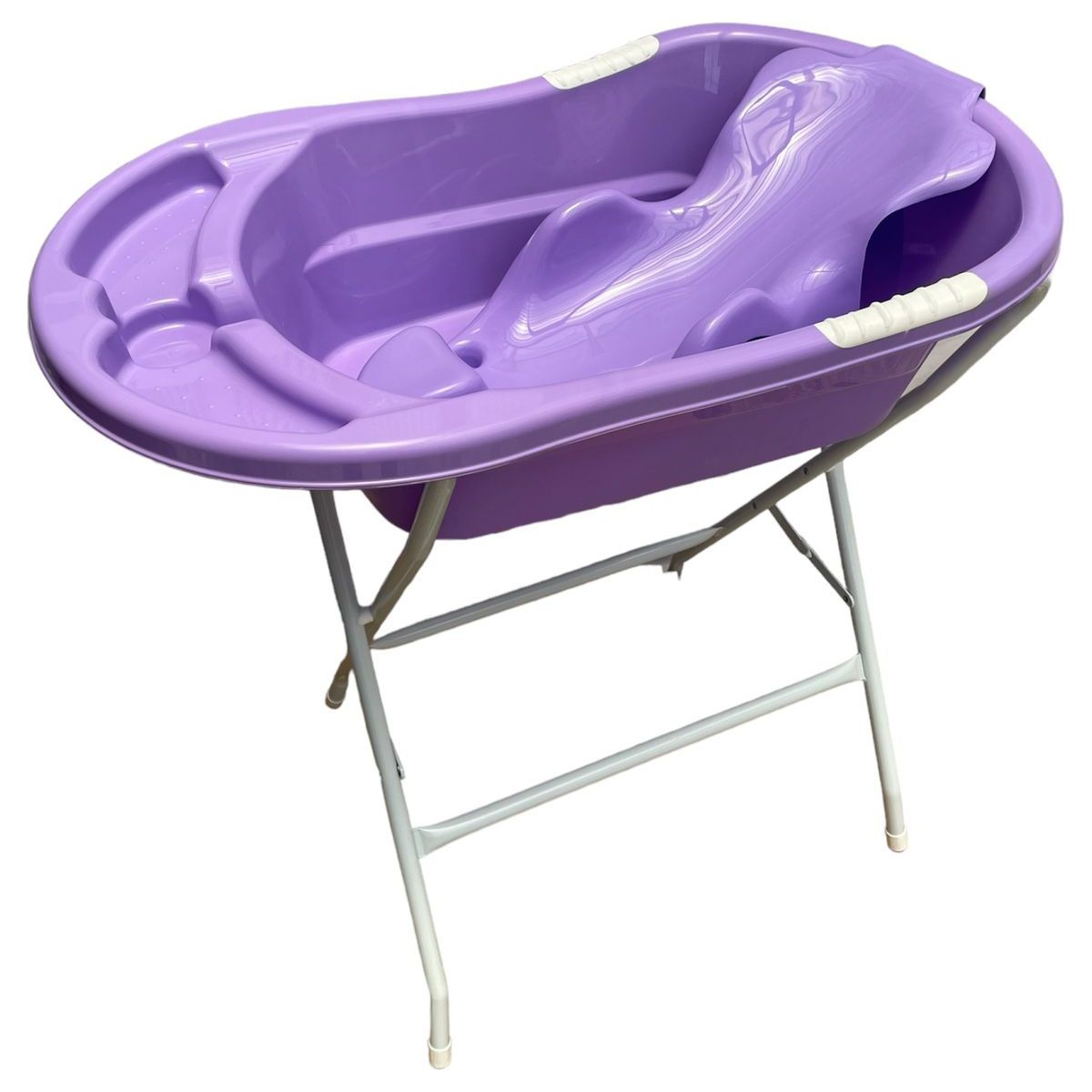 PRODEHOGAR - Bañera o Tina Para Bebe Con Soporte Plastico y Base Metalica