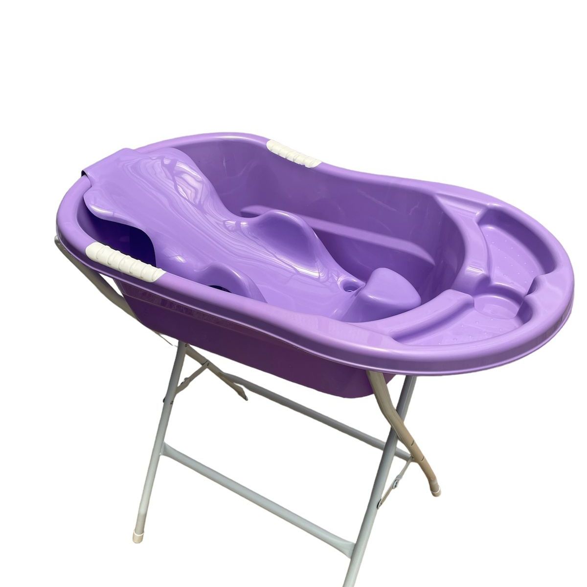 PRODEHOGAR - Bañera o Tina Para Bebe Con Soporte Plastico y Base Metalica