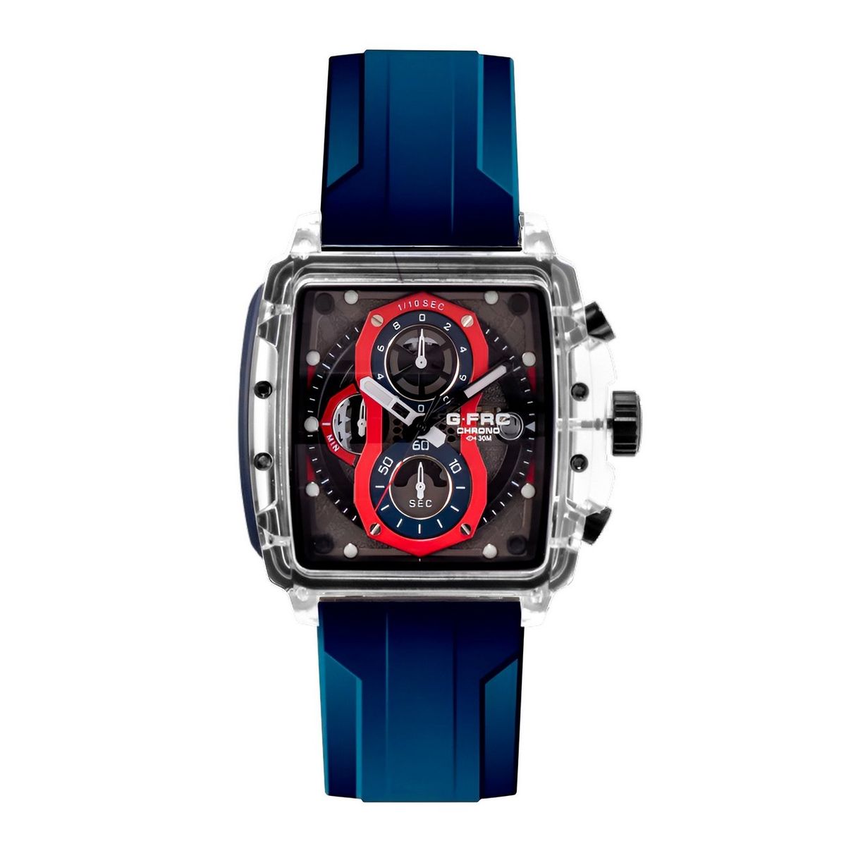 GFORCE - Reloj G-force H4113g Cronografo Funcional Goma + Estuche