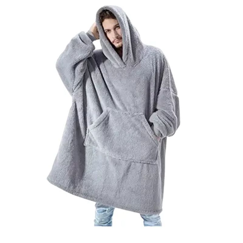GENERICO - Cobija Tipo Buzo Saco Hoddie Bolsillo Manta Térmica Adultos