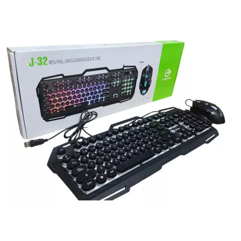 GENERICO - Combo Gamer Teclado Mouse Computador Alámbricos Luces Rgb