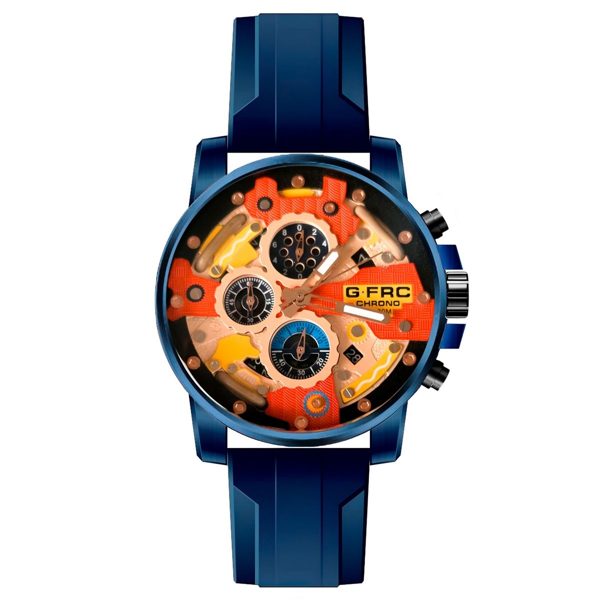 GFORCE - Reloj G-force H3788g Cronografo Funcional Goma + Estuche