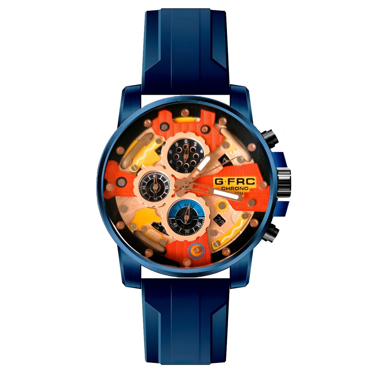 GFORCE - Reloj G-force H3788g Cronografo Funcional Goma + Estuche