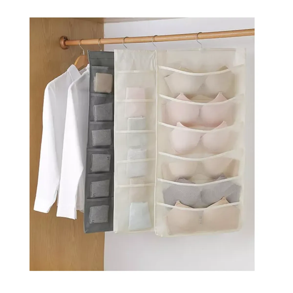 GENERICO - Organizador Colgante Ropa Interior Brasier Medias Bolsillos