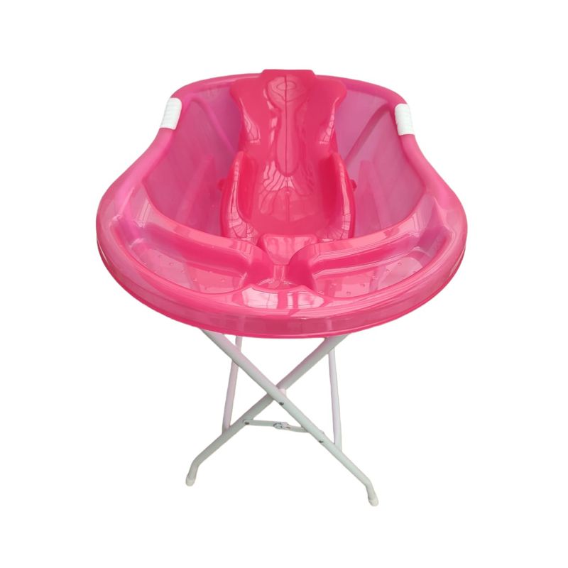 PRODEHOGAR - Bañera o Tina Para Bebe Con Soporte Plastico y Base Metalica