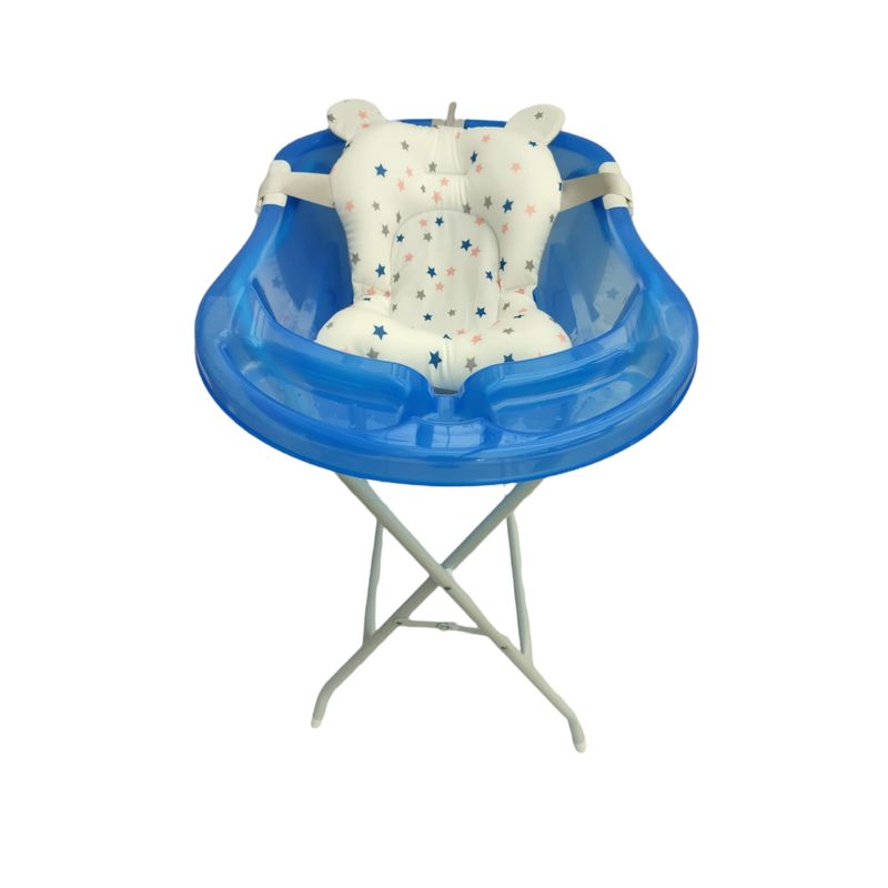 PRODEHOGAR - Bañera o Tina Para Bebe Con Soporte Plastico y Base Metalica