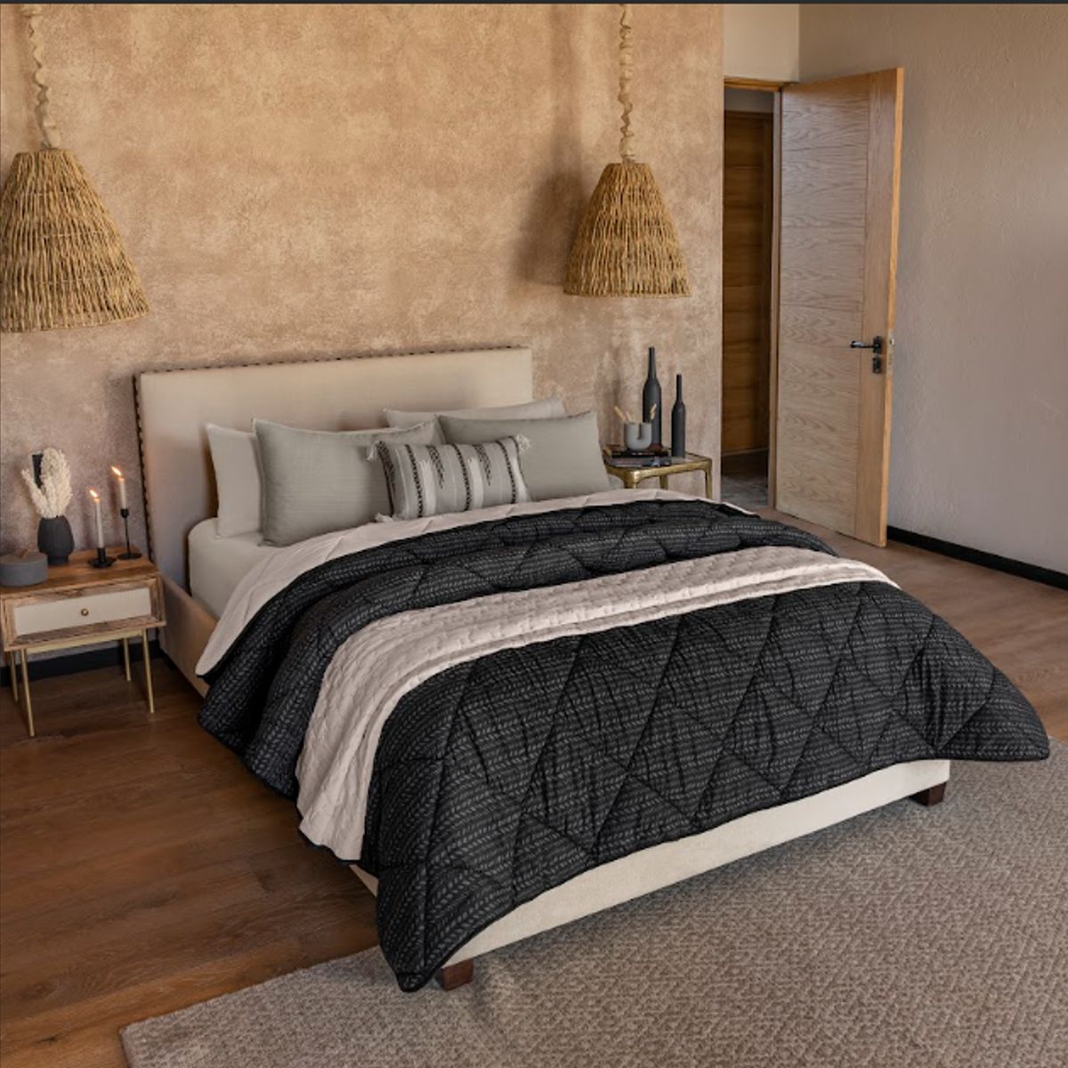 VIANNEY - Juego De Edredón Tecali Talla Queen/Doble XL Reversible - Vianney