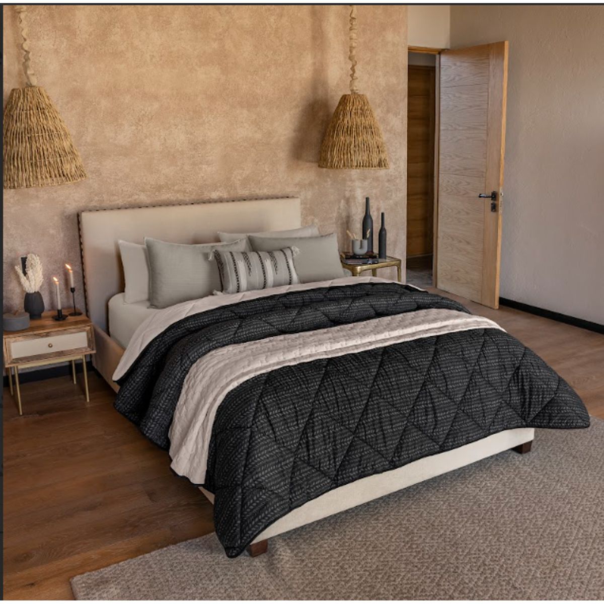 VIANNEY - Juego De Edredón Tecali Talla Queen/Doble XL Reversible - Vianney