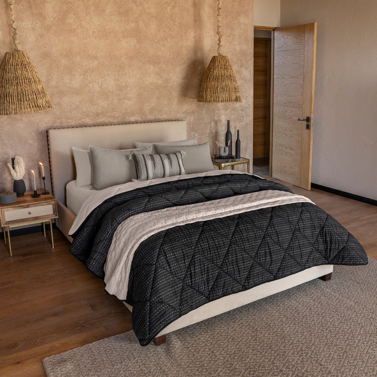 VIANNEY - Juego De Edredón Tecali Talla King Reversible - Vianney