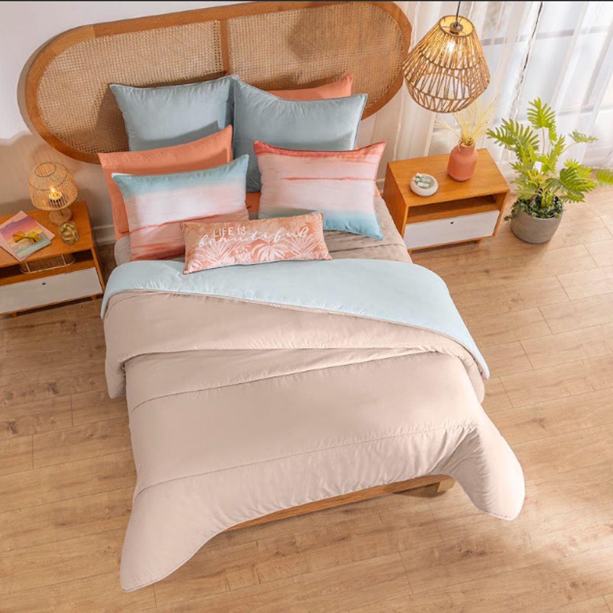 VIANNEY - Juego De Edredón Summer Talla Queen/Doble XL Poliéster - Vianney