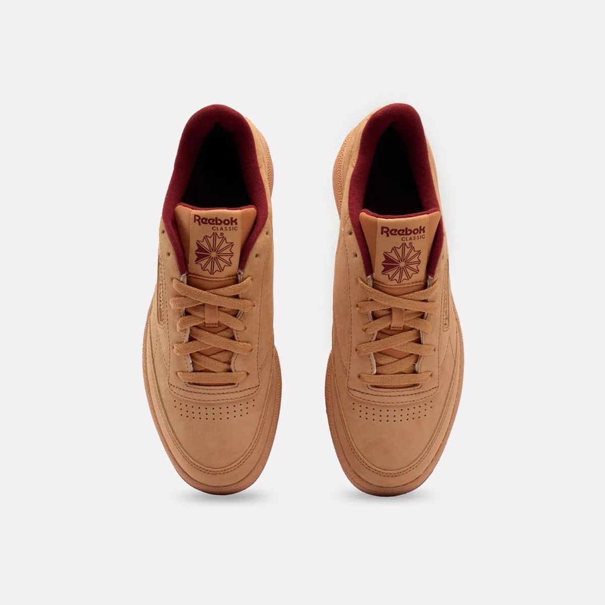 REEBOK - Tenis Hombre Reebok Classics Club C 85- Café-Rojo