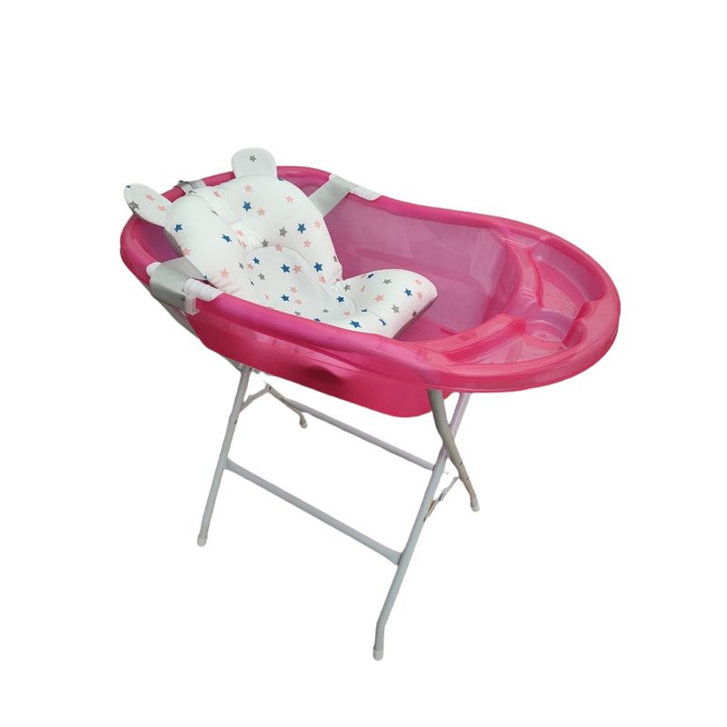 PRODEHOGAR - Bañera o Tina Para Bebe Con Soporte Plastico y Base Metalica