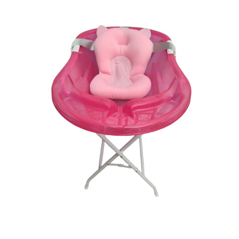 PRODEHOGAR - Bañera o Tina Para Bebe Con Soporte Plastico y Base Metalica
