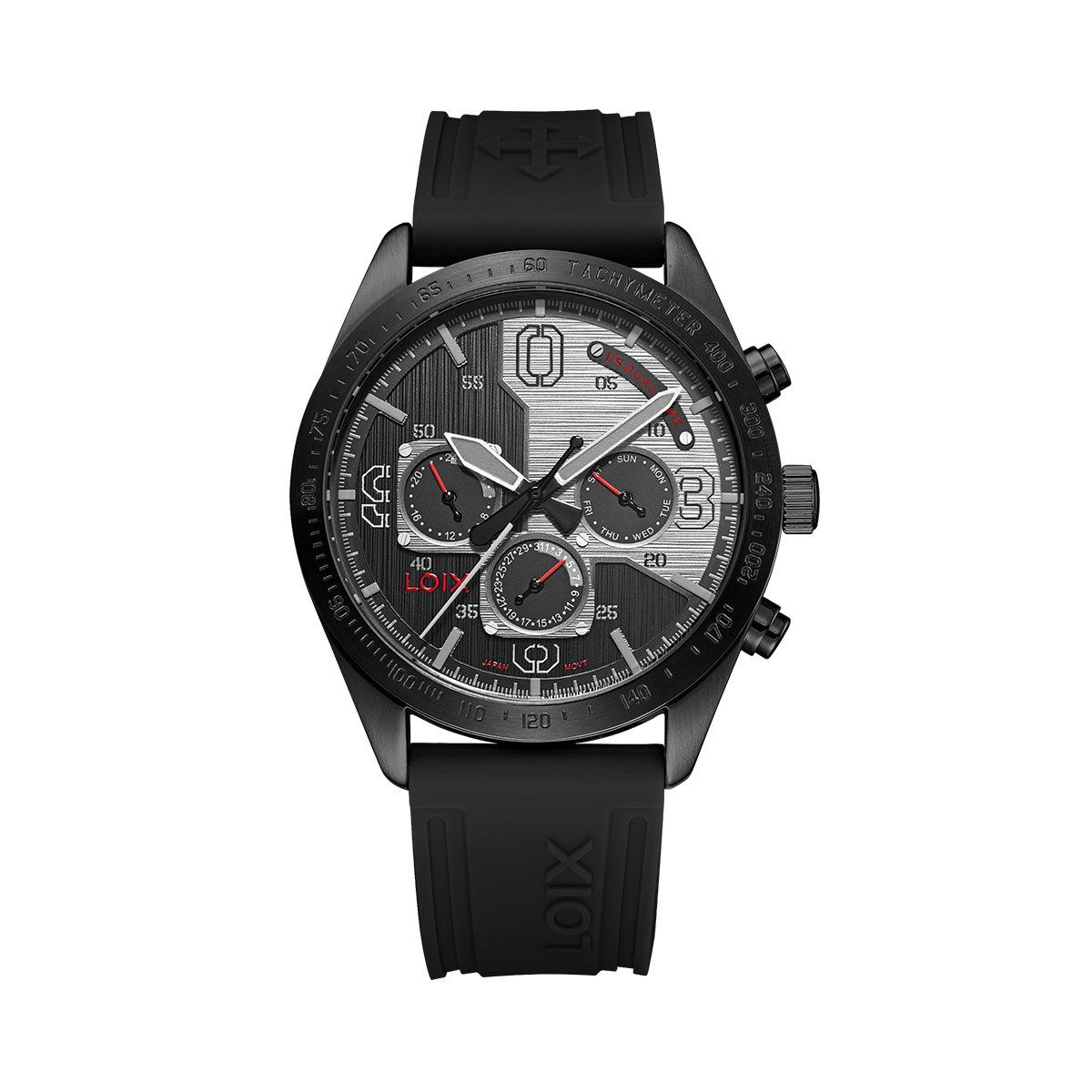 LOIX - Reloj hombre L2132-4 negro tablero negro