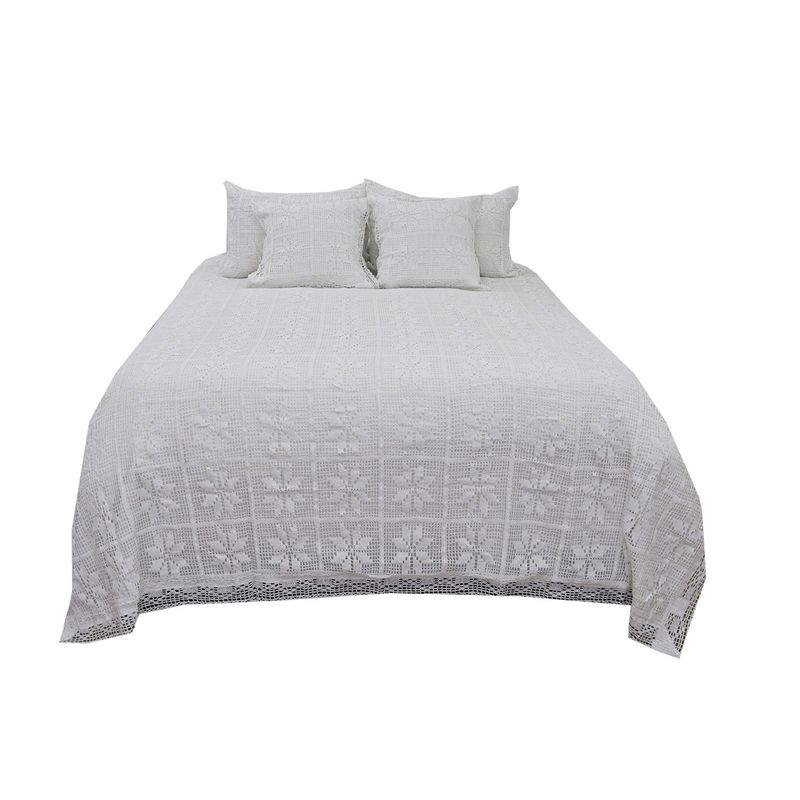 HOMETEX - TENDIDO CROCHE DOBLE BLANCO