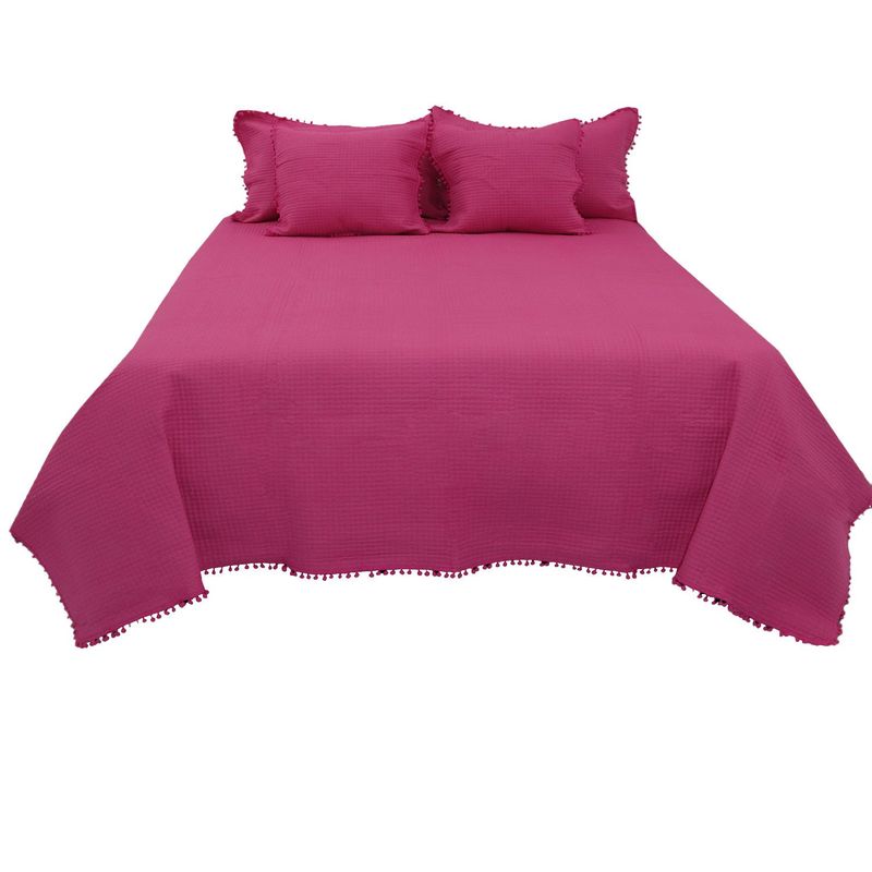 HOMETEX - TENDIDO ZARE FULL QUEEN FUCSIA