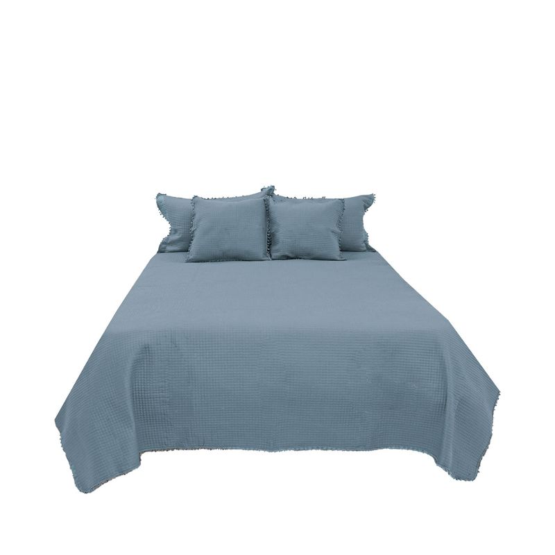 HOMETEX - TENDIDO ZARE FULL QUEEN AZUL