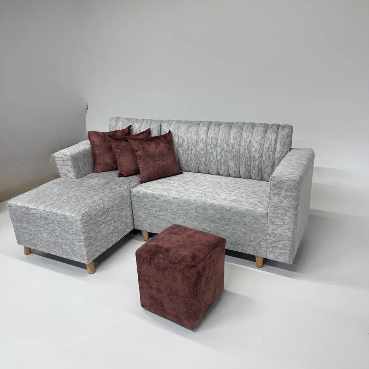 GENERICO - SOFÁ ESQUINERO BLANCO MODERNO CON TELA  ANTIFLUIDOS Y PET FRIENDLY