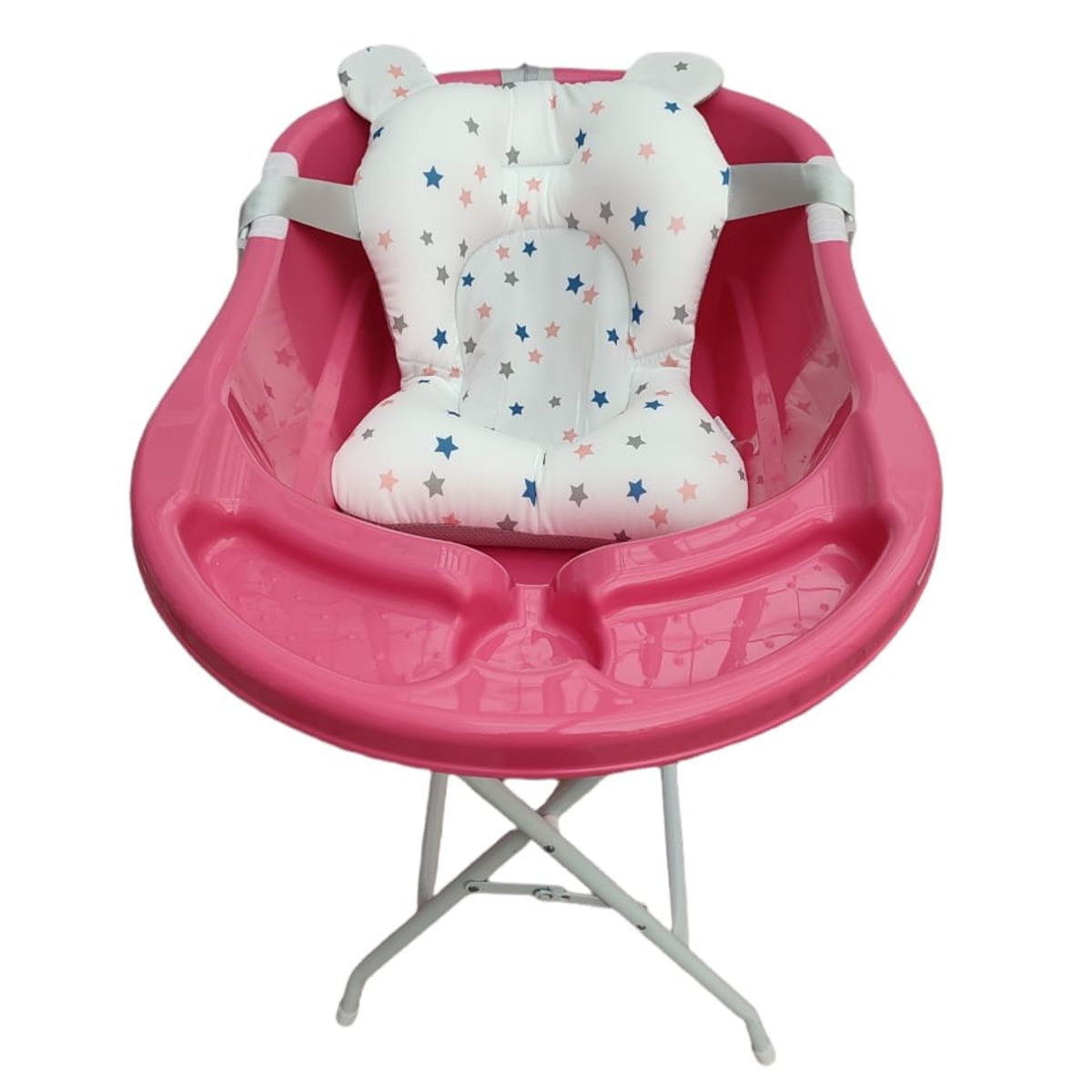 PRODEHOGAR - Bañera o Tina Para Bebe Con Soporte Plastico y Base Metalica