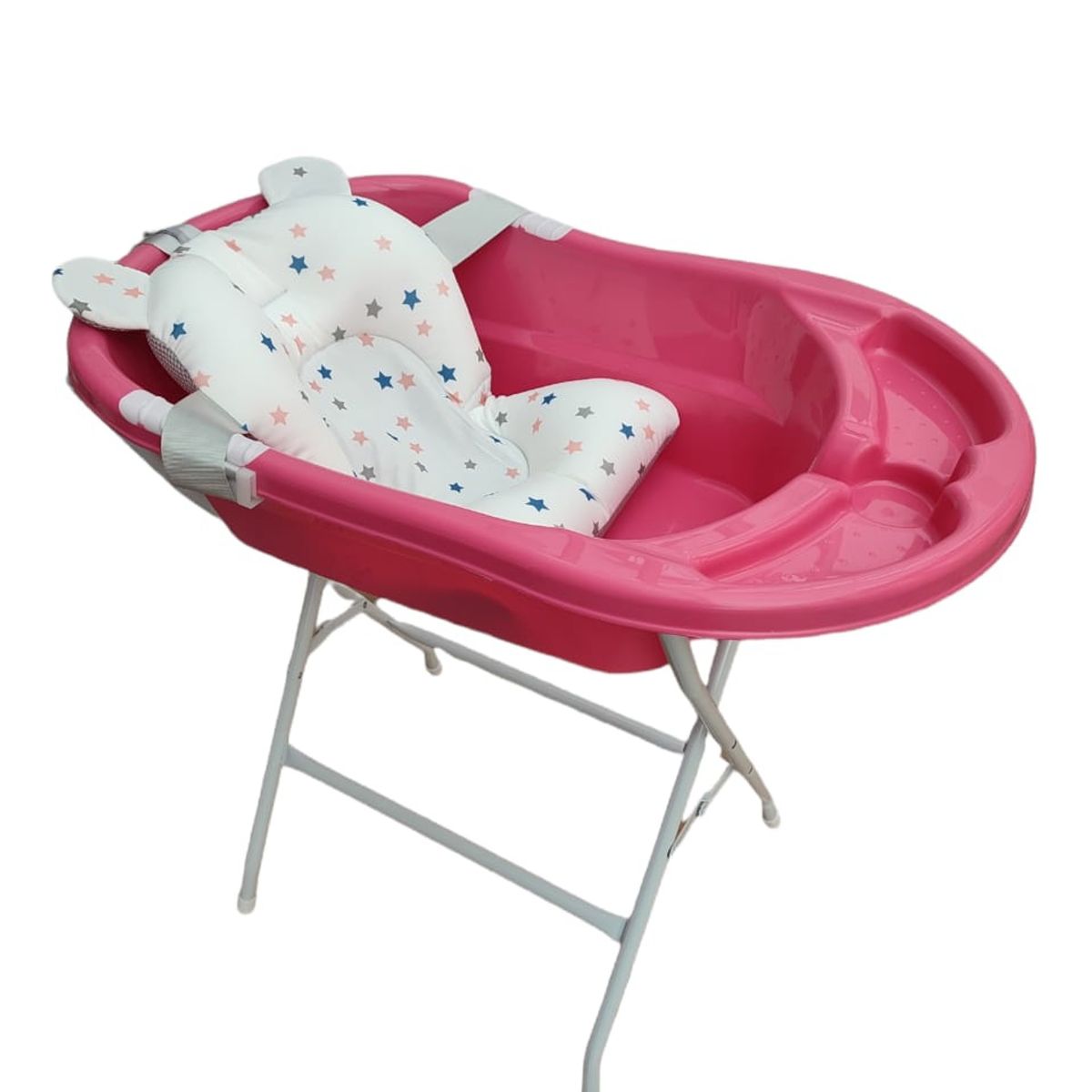 PRODEHOGAR - Bañera o Tina Para Bebe Con Soporte Plastico y Base Metalica