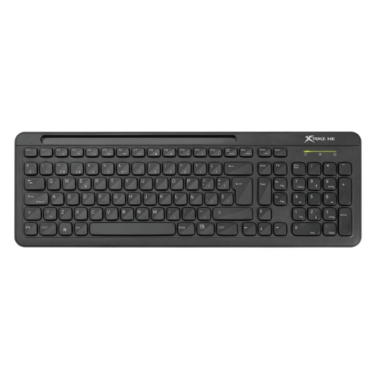 XTRIKE ME - Teclado Inalambrico Dual Bluetooth y 2.4 Con Soporte Celular Xtrike Me