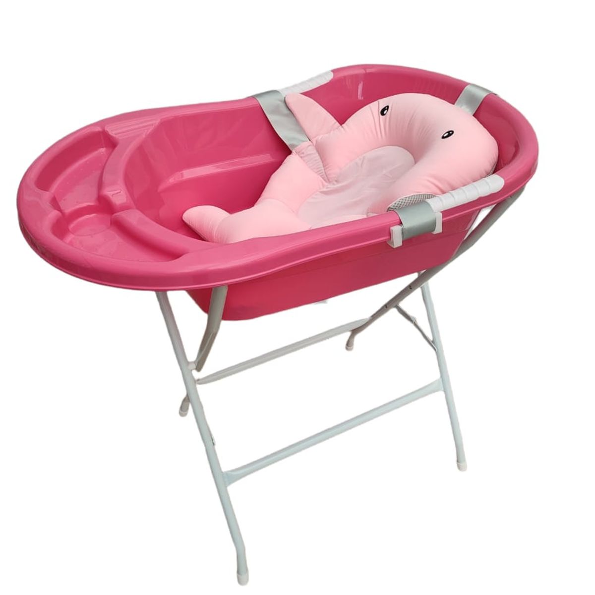 PRODEHOGAR - Bañera o Tina Para Bebe Con Soporte Plastico y Base Metalica