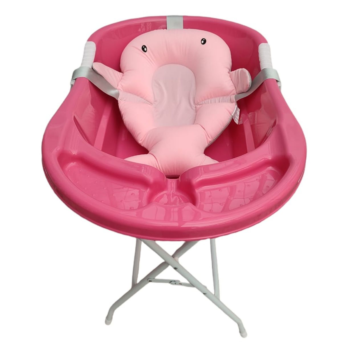 PRODEHOGAR - Bañera o Tina Para Bebe Con Soporte Plastico y Base Metalica