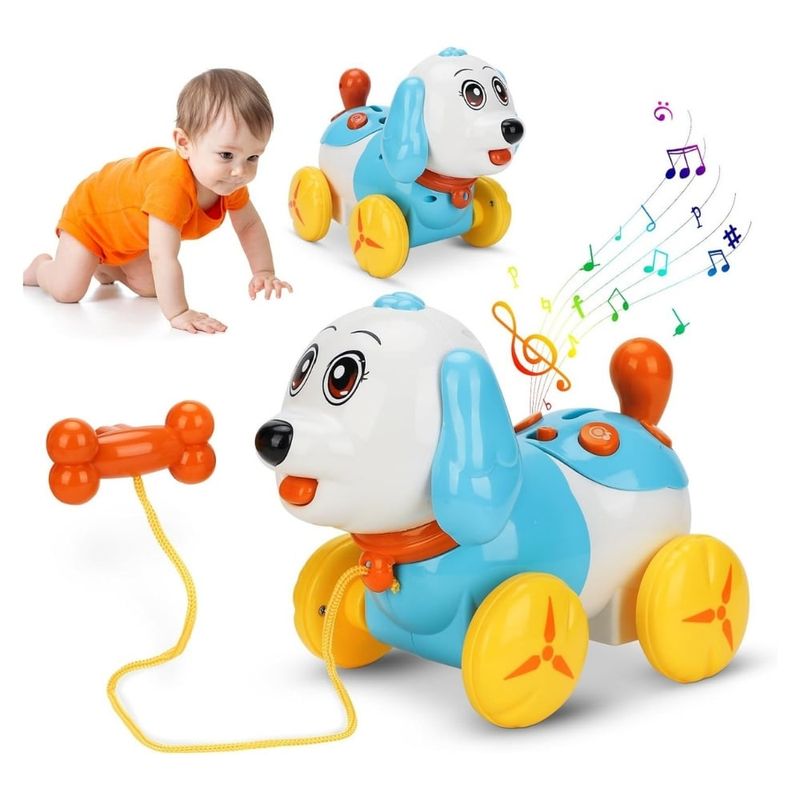 AMERICAN GENERICS - Juguete Para Bebes Perrito De Arrastre Estimulador De Gateo