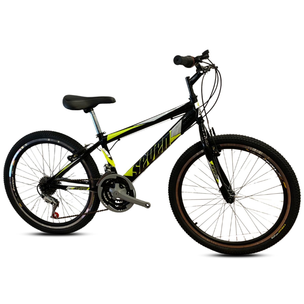 GENERICO - Bicicleta Todoterreno Niño 24 Rines en Aluminio Negro Ama