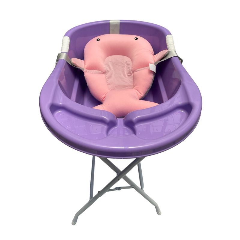 PRODEHOGAR - Bañera o Tina Para Bebe Con Soporte Plastico y Base Metalica