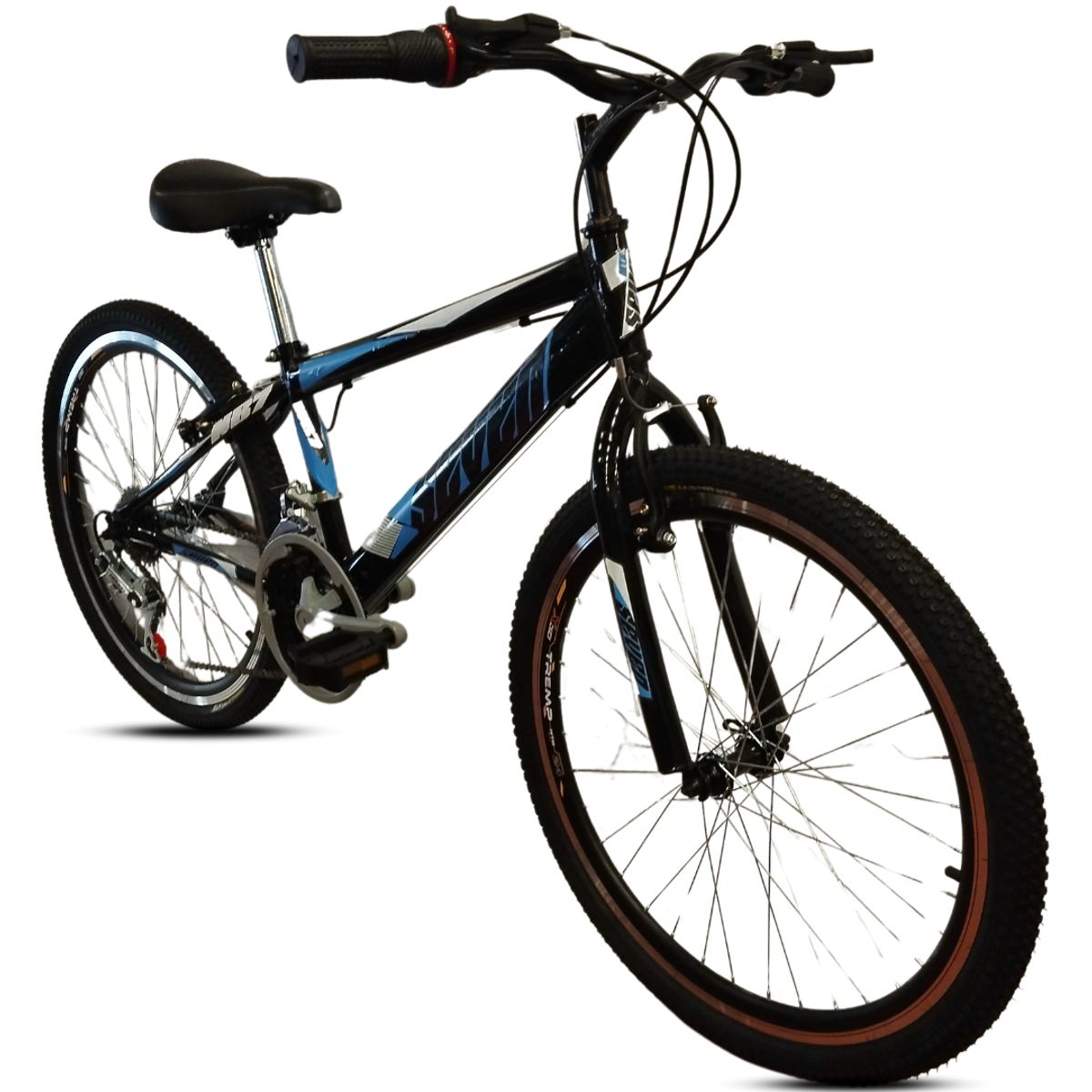 GENERICO - Bicicleta Todoterreno Niño 24 Rines en Aluminio Negro Azul