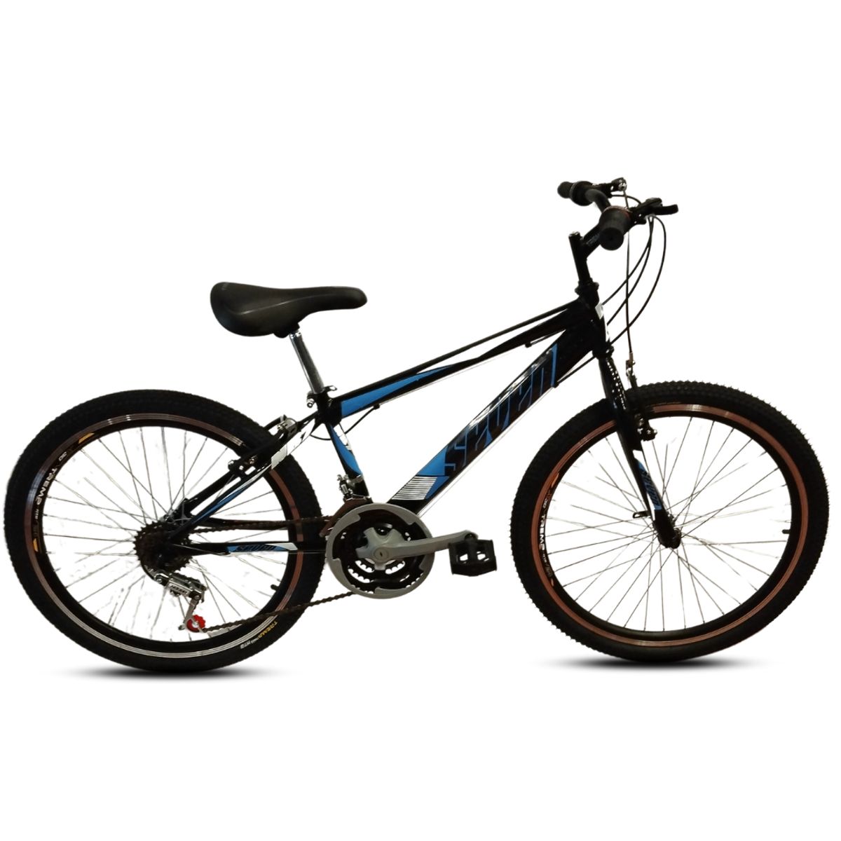 GENERICO - Bicicleta Todoterreno Niño 24 Rines en Aluminio Negro Azul