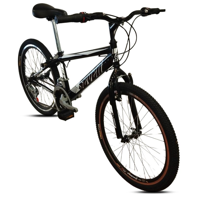 GENERICO - Bicicleta Todoterreno Niño Rin 24 Negro Blanco – Seven