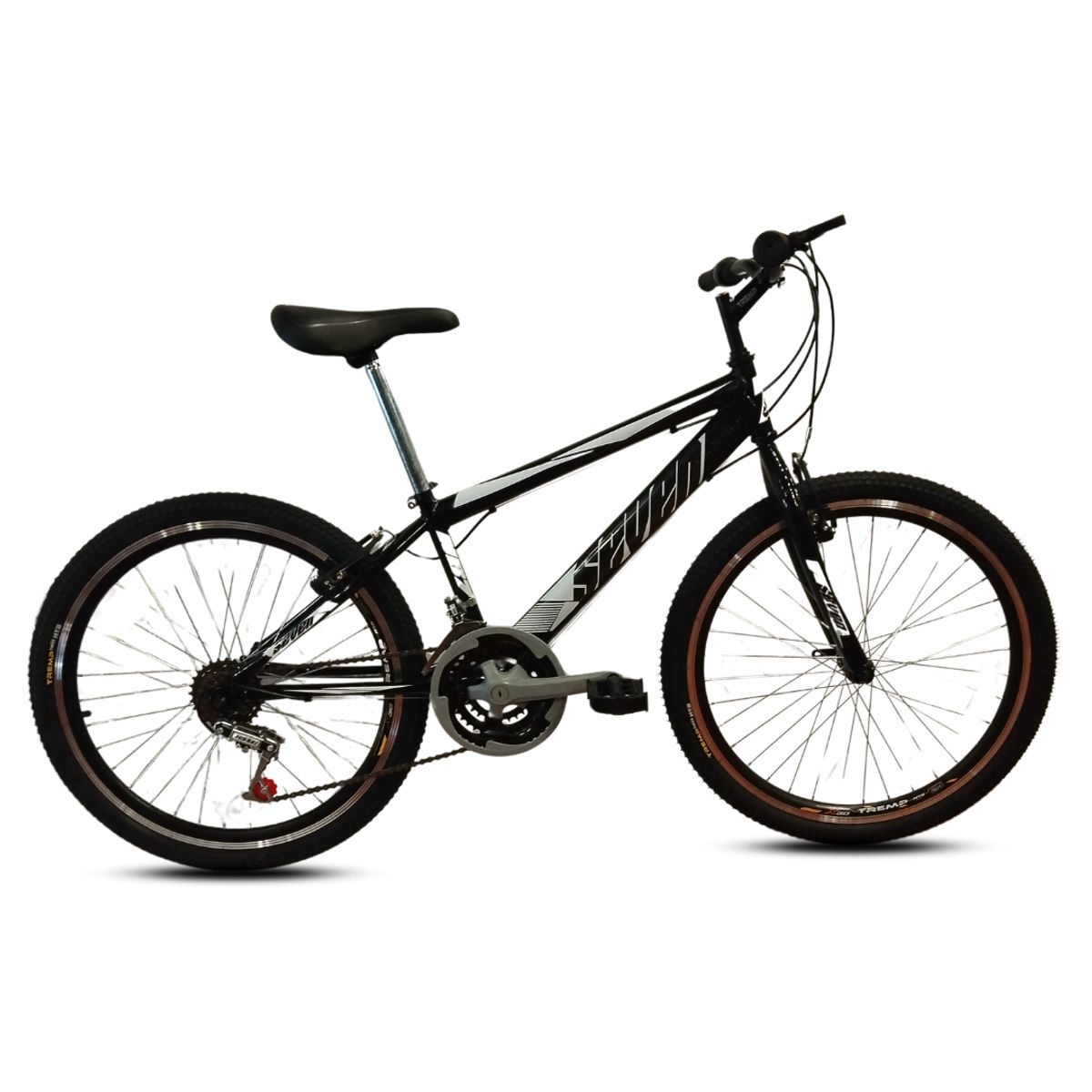 GENERICO - Bicicleta Todoterreno Niño Rin 24 Negro Blanco – Seven